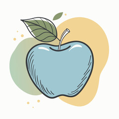 Illustration design of a red apple