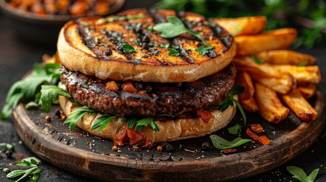 Junk food gene concept  unhealthy eating impact on genetics with dna strand symbolizing fto gene