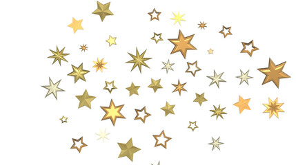 Celestial Downpour: Experience the Marvel of a 3D Gold Stars Rain