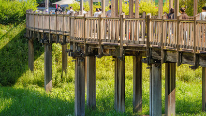 Pangyo Techno Valley, where many people walk to work