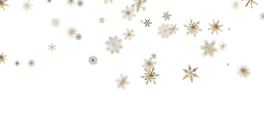 Frosty Snowfall: Mesmeric 3D Illustration Depicting Descending Holiday Snowflakes