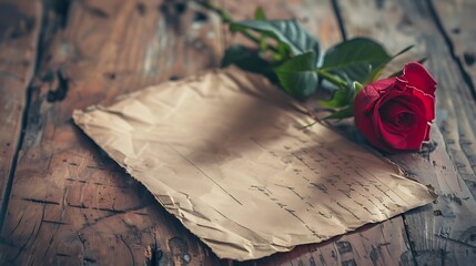 A Single Rose and an Old Letter