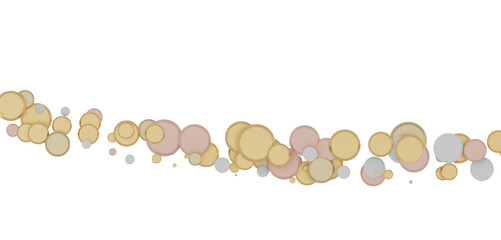 Mesmeric Moments: Mesmeric 3D Illustration Depicting Mesmerizing gold Confetti