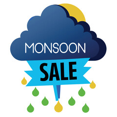 Monsoon season sale cartoon sticker