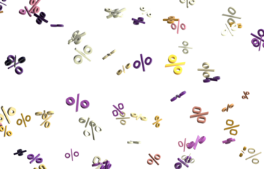 Blurred sale background. 3d