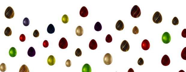 Beautiful colorful easter eggs on