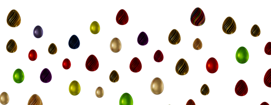 Beautiful colorful easter eggs on