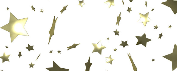 Falling Christmas Star Show: Mesmeric 3D Illustration Depicting Falling Holiday Stargazing Spectacle