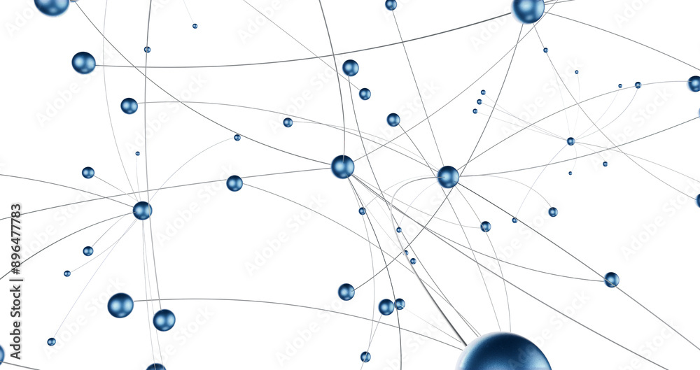 Poster abstract 3d render, network concept, background