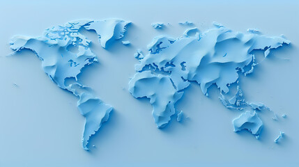 A world map on a light blue background.


