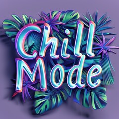 Obraz premium Chill Mode, Chill Mode On, Take a Chill Pill, Bild, Grafik für Druck, Aufdruck, T-shirt druck. 