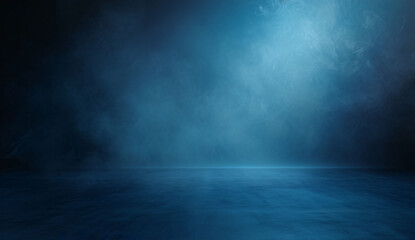 Dark blue background with spotlight