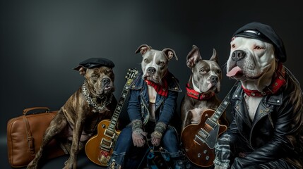 Pit bull dogs Rock band