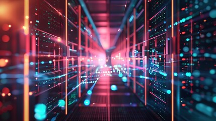 Abstract Data Flow: A Network of Servers and Lights