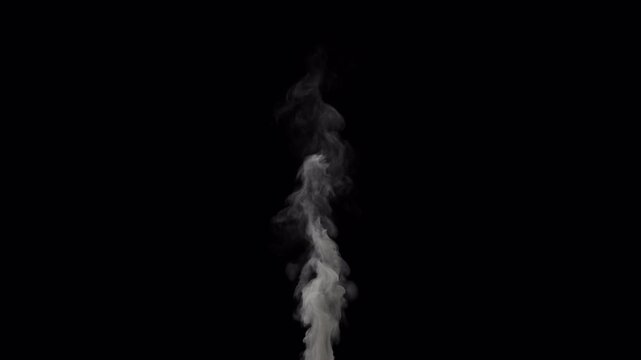 Rising smoke column in a seamless loop for any duration you need, 4k 24p with alpha channel for transparency	