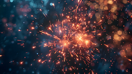 Fireworks on a dark blue background.


