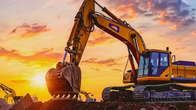 excavator at work