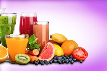 Variety of tasty juicy citrus fruit