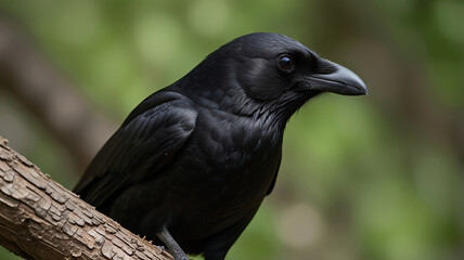 Fototapeta premium Portrait of an american crow