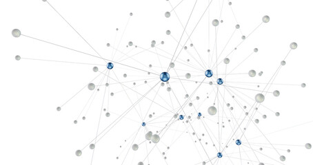 Concept of AI technology, Motion of digital data flow.