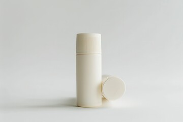 Single deodorant on white background
