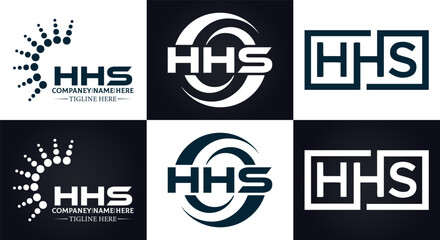 HHS logo. H H S design. White HHS letter. HHS, H H S letter logo design. H H S letter logo design in GOLD, GOLDEN LOGO, THREE, style. letter logo set in one artboard. H H S letter logo vector design.