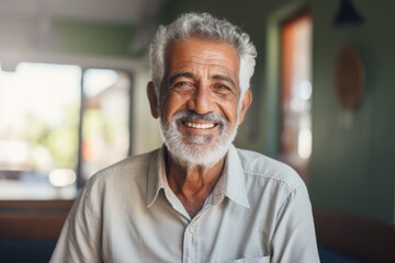 Portrait of a senior Mexican man in nursing home
