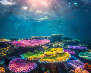 Underwater coral reef.