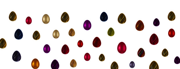 Beautiful colorful easter eggs on