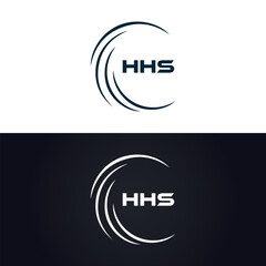 Fototapeta premium HHS logo. H H S design. White HHS letter. HHS, H H S letter logo design. H H S letter logo design in GOLD, GOLDEN LOGO, THREE, style. letter logo set in one artboard. H H S letter logo vector design.