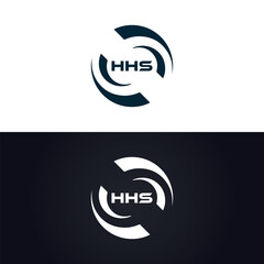 HHS logo. H H S design. White HHS letter. HHS, H H S letter logo design. H H S letter logo design in GOLD, GOLDEN LOGO, THREE, style. letter logo set in one artboard. H H S letter logo vector design.