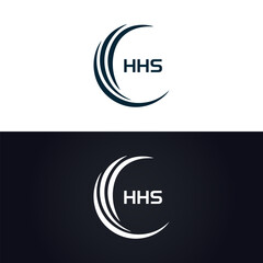 Fototapeta premium HHS logo. H H S design. White HHS letter. HHS, H H S letter logo design. H H S letter logo design in GOLD, GOLDEN LOGO, THREE, style. letter logo set in one artboard. H H S letter logo vector design.