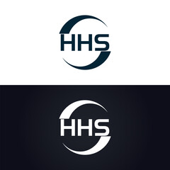 HHS logo. H H S design. White HHS letter. HHS, H H S letter logo design. H H S letter logo design in GOLD, GOLDEN LOGO, THREE, style. letter logo set in one artboard. H H S letter logo vector design.