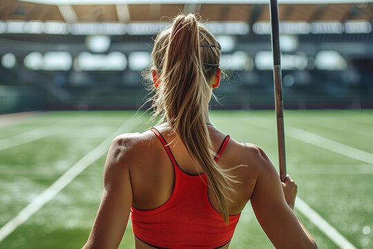 Javelin thrower at sports competition - Powered by Adobe