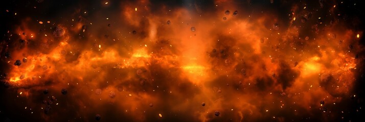 Fiery Nebula in Space