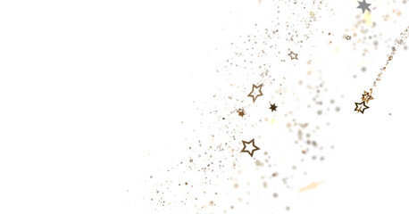 Obraz premium Golden Dreamscapes: Step Into a 3D Rainfall of Gleaming Stars