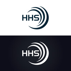 HHS logo. H H S design. White HHS letter. HHS, H H S letter logo design. H H S letter logo design in GOLD, GOLDEN LOGO, THREE, style. letter logo set in one artboard. H H S letter logo vector design.