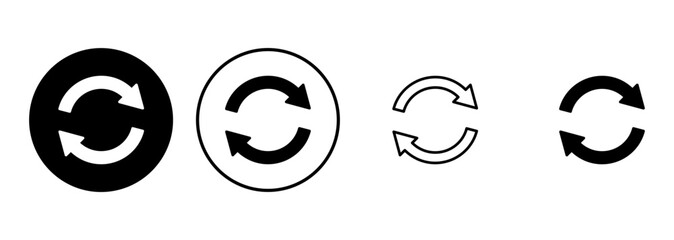 Refresh icon set. Reload icon vector. Update icon.