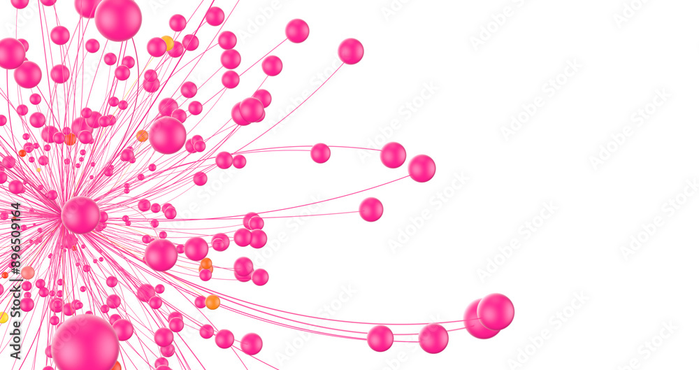 Aufkleber network shape. abstract 3d render