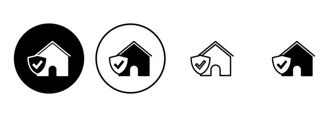 House insurance icon set. house protection icon.
