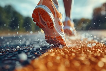 Summer Olympics: Close-Up of Athlete's Lateral Footwork