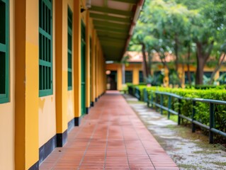 Obraz premium Community center offering various social services, center, neighborhood premises