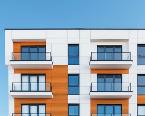 Obraz premium Mixeduse building combining residential and commercial spaces, building, hybrid structure