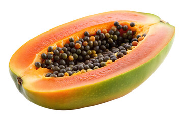 One isolated papaya