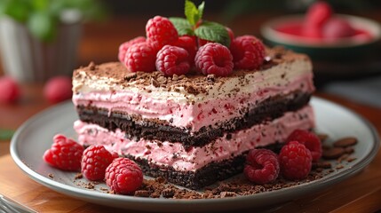 Delicious Raspberry and Chocolate Dessert