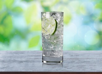 pouring drinking clean water in a glass