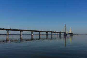 Anita Garibaldi Bridge in Laguna Santa Catarina Brazil.