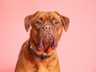 cute dog on an isolated background in a studio shot