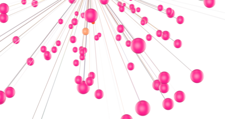 network shape. Abstract 3D render