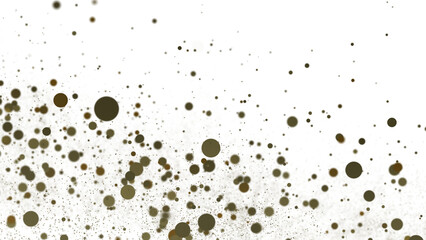 Celestial Celebration: Radiant 3D Illustration of Celestial gold Confetti In PNG 3d